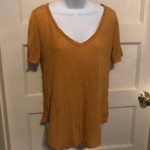 Mustard low cut vneck!